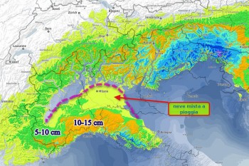 La neve in arrivo al Nord Ovest: tutti i dettagli e gli accumuli previsti.