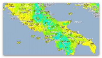 Uno sguardo alle temperature ed alle condizioni meteo di oggi, 6 gennaio