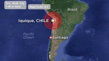 Cile: terremoto magnitudo 8.2, allerta tsunami