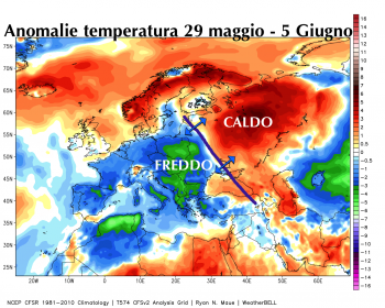 Ultima settimana fredda in Europa, ma le massime sono già in risalita