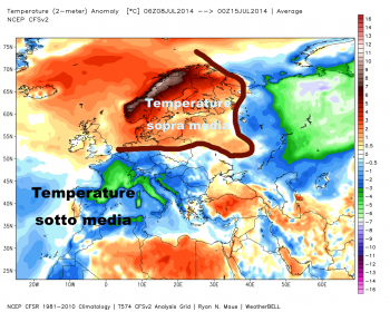 Europa, Estate invertita: caldo in Norvegia, freddo in Italia e Francia