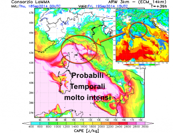 Allerta per Toscana e Liguria per pioggia e temporali