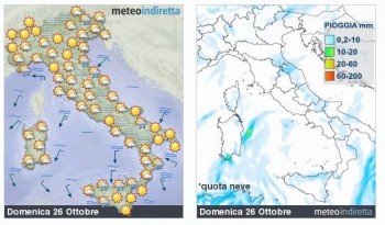 Domenica di sole al nord e sulle Tirreniche, instabilità residua al sud