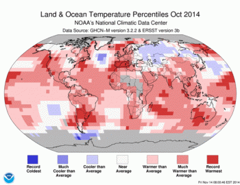 Ottobre è stato il terzo mese più caldo mai registrato, e Novembre è sulla buona strada…