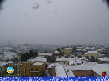 Neve al centro-sud fino a bassa quota, ecco le immagini