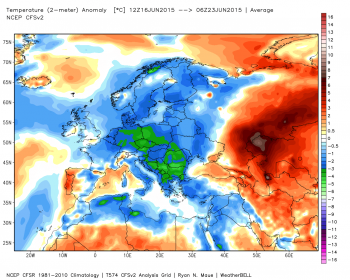 Ultima settimana fresca in Europa, ma non abbastanza per cancellare il caldo di Giugno