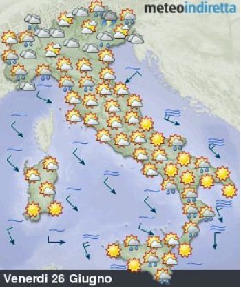 Previsioni meteo settimana