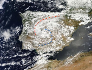 Goccia fredda lascia la Spagna diretta verso l’Italia