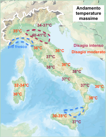 Nuova ondata di caldo in settimana, attesi fino a 40°C