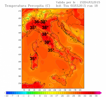 News Meteo : Le città più calde di oggi 4 Luglio 2015