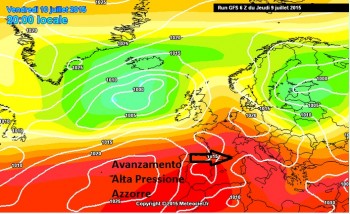 Anticiclone delle Azzorre in arrivo