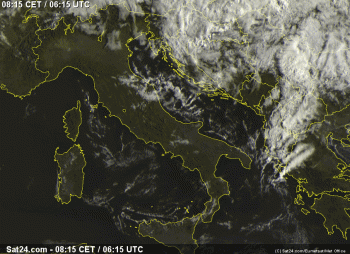 Buongiorno Italia,ecco il tempo in atto questo Giovedì 20 Agosto 2015