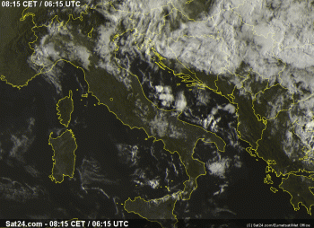 Buongiorno Italia,ecco il tempo in atto questo Venerdì 21 Agosto 2015