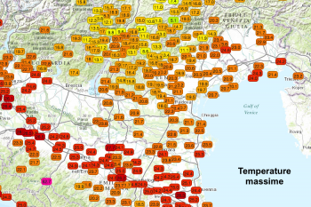 Temporali e fresco al Nord-Est, massime sotto i 20 gradi