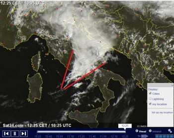 Temporali V-Shaped in azione sull’Italia