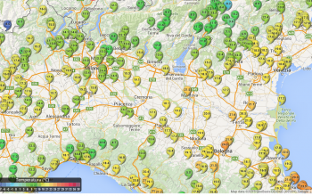 Crollo delle temperature al Nord Italia