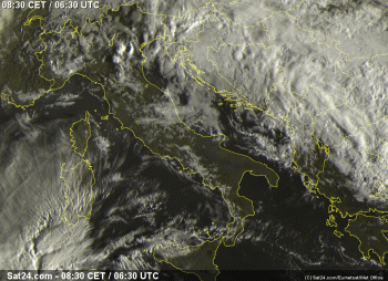 Buongiorno Italia,ecco il tempo in atto questo Giovedì 8 Ottobre 2015