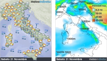 Arriva il maltempo con freddo, piogge e neve