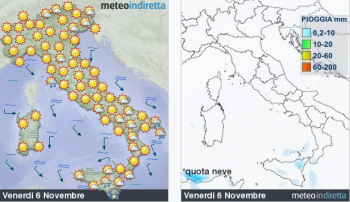 Previsioni meteo domani: tutto sole, qualche temporale in Sicilia