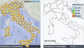 Previsioni meteo Domenica: tepori primaverili su tutte le regioni