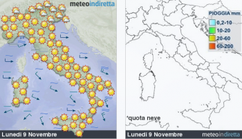 Previsioni meteo oggi: sole ovunque ma attenzione alle nebbie