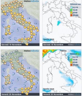 Stabilità verso la fine: weekend tra freddo e prime piogge!