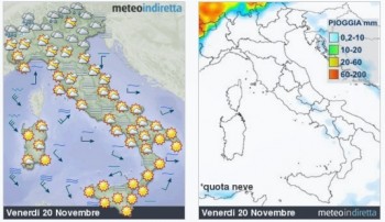 Evoluzione giornaliera: peggioramento in arrivo da nord!