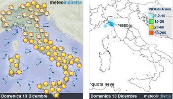 Previsioni meteo domani: deboli piogge in Toscana e Liguria, discreto altrove