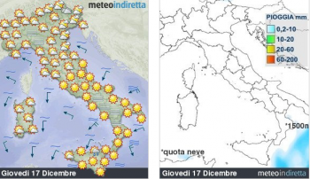 Previsioni meteo domani: nuvoloso un po ovunque, temperature in lieve calo