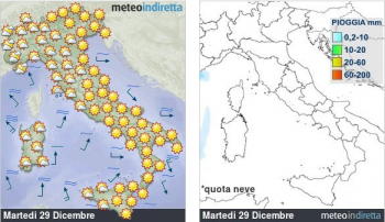 Previsioni meteo domani: tempo stabile senza precipitazioni