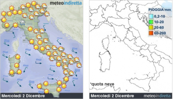 Previsioni meteo per oggi 3 Dicembre: nebbia e smog in pianura Padana, soleggiato altrove