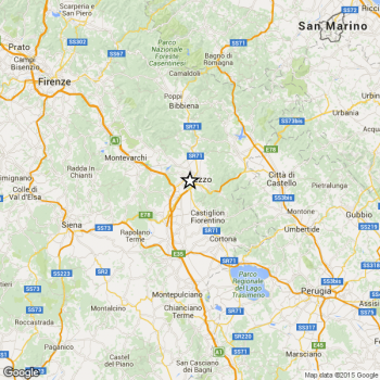 Terremoto live: scossa di terremoto in provincia di Arezzo