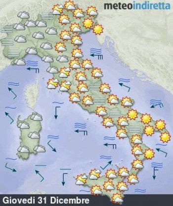 Meteo di Fine Anno: si abbassano le temperature e ritornano le piogge!