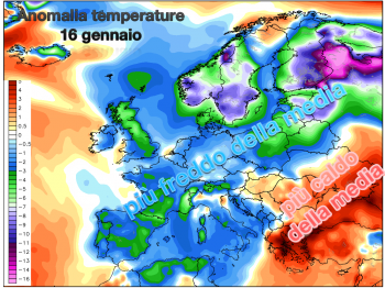 Inverno in Europa: l’aria fredda porta minime sotto zero e sconfina in Africa