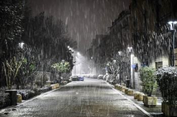 La nevicata a Milano nella notte di Domenica 3 Gennaio. Le immagini.