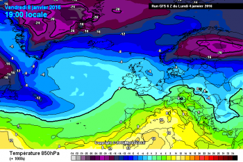 Tendenza meteo a 15 giorni,dal 5 al 19 Gennaio 2016