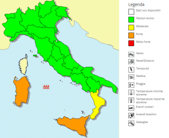 Temporali e vento di burrasca per le prossime ore, ecco dove