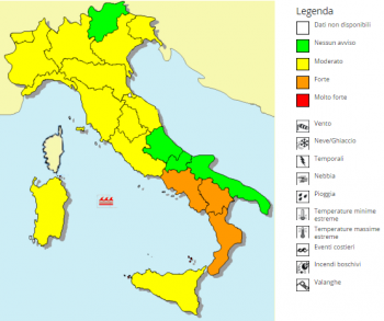 Fenomeni intensi ed estesi previsti per le prossime ore, ecco dove