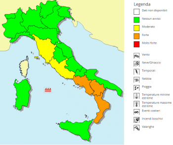 Temporali forti e piogge per le prossime ore, ecco dove