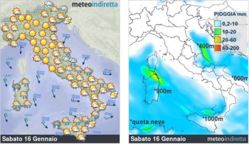 Meteo domani: neve fino a bassa quota al centro-sud, sole al nord