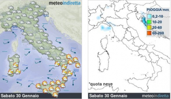 Meteo domani: nebbie e nubi basse su gran parte del Paese