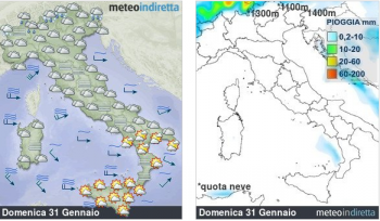 Meteo domani: neve sulle Alpi, nuvoloso per nubi basse altrove