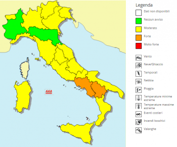 Fenomeni intensi e persistenti previsti per le prossime ore, ecco dove