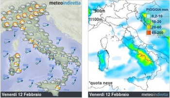 Meteo domani: maltempo al centro-sud, meglio al nord