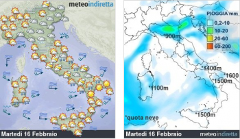 Meteo domani: instabile al centro-sud con piogge, meglio al nord