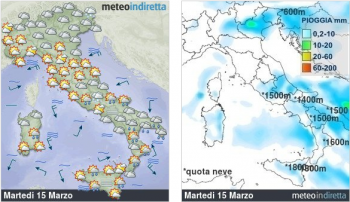 Meteo oggi: Ancora instabile al centro-sud,peggiora al nord