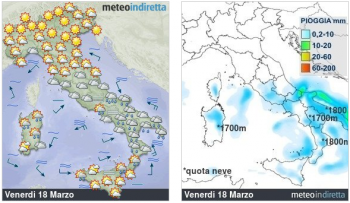 Meteo oggi: Instabilità residua al centro-sud,stabile al nord