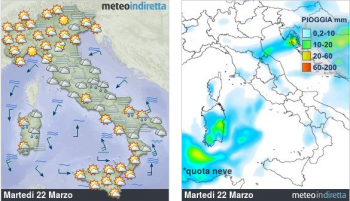 Meteo oggi: Ancora alta pressione,ma peggiora dalla sera