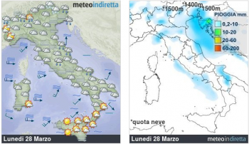 Meteo oggi: Instabilità sparsa,con tendenza ad un miglioramento