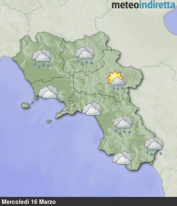 Meteo Campania: Tempo instabile,con piogge o temporali